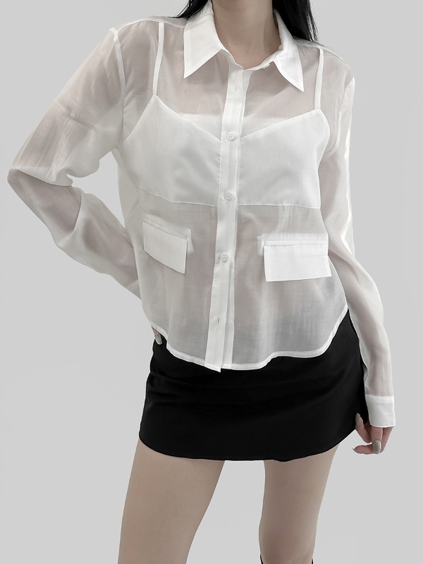 니코 뷔스티에 시스루 셔츠 (2color)